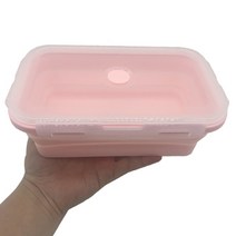 실리콘 도시락통 용기 도시락 도시락 도시락 도시락 전자 레인지 식기류, 분홍색, 800ml