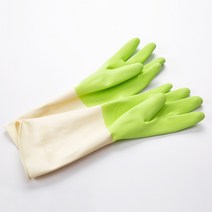 홈에디션명진 투컬러 고무장갑 중 5켤레 3중 디핑, 투컬러 그린 5P (M)