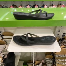 크록스 이사벨라 웨지 플립 블랙 204773-060