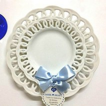 러블리 홈파티 예쁜그릇 도자기 원형접시 대 25.5cm