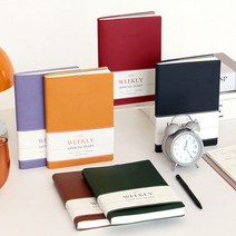 2023 오피셜 다이어리 위클리 업무 일지 회사 플래너 스케줄러 일기장 PU 인조가죽 커버 심플 컬러 디자인, GREEN