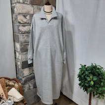 상상그이상 여성용 국내제작 기모 카라 롱원피스 빅사이즈 체형커버 가성비 좋은 무지 원피스 가볍고 따뜻한 편안한 임산부추천 데일리룩