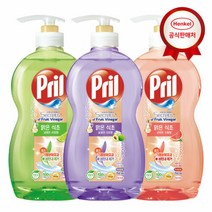 헨켈 [퍼실 300ml 증정] 주방세제 프릴 맑은 식초 750ml 3개, 자몽