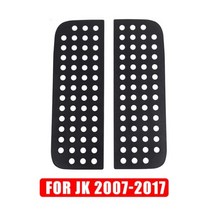 자동차 뒷창 유리 패널 장식 커버 트림 지프 랭글러 JK JL 2007 4 도어 액세서리 블랙, For JK A