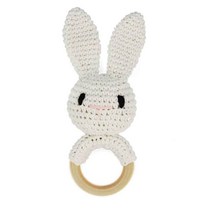 아기 체육관 신생아 유아 놀이 놀이방 매트 베이비 장난감 딸랑이 귀여운 만화 토끼 나무 반지 Teether 설치류 모바일 1 개, White Bunny