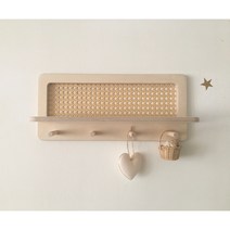 헬로루루 라탄 원목 선반 후크 꼭꼬핀 무타공