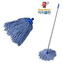 이지클린 마포걸레세트 밀대 대걸레 물걸레 마대걸레 바닥청소, 자루 135cm + 걸레(분홍색)