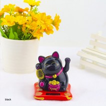 중국어 럭키 웰스 흔들며 고양이 골드 손 홈 장식 환영 조각 동상 자동차 장식품, 02 Black_01 S
