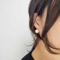 실버925 왕진주 귀걸이 코튼펄 귀걸이 바로크 천연 담수 진주 샤귀걸이 명품스타일귀걸이