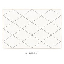 미니 조명있는 수납 화장대 거울 세트 멀리스트 커피 테이블 카페트 거실 화이트 라인 옆, a, 160x230cm