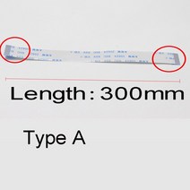 1PCS 0.8mm 피치 플랫 유연한 케이블 FFC FPC LCD A 전방 100/150/200/300mm AWM 20624 80C 60V VW-1 34/32, 02 300A_05 8P