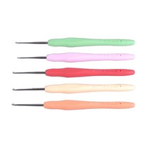 미소털실 고무 손잡이 코바늘 모사+레이스용 뜨개용품, 1개