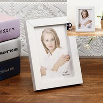 사진 액자 4x6 화이트 메뉴판거치대 포토액자 아크릴안내판 앤틱사진액자 아크릴표지판 이젤스탠드 인테리어대