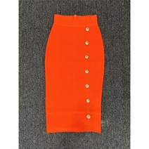 플리츠스커트 탄성 바디콘 미드 밴디지 스커트 75CM 길이 XL XXL 우아한 펜슬 치마 오피스 숙녀용 포멀 하이 스트리트