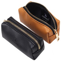 베르나코 국내제작 가죽도장케이스 도장지갑 파우치, 일반형, 머스타드