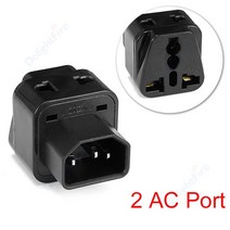 여행용 콘센트멀티탭 유니버설 영국 미국 EU IL 어댑터 PDU C14 플러그 블랙/화이트 뉴질랜드 호주 여행 전, 02 Black_01 1pcs