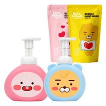 카카오프렌즈 향균 버블 핸드워시 리틀라이언 어피치 용기 500ml / 리필 400ml, 라이언 용기 (파우더향) 500ml