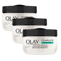 올레이 데일리 수분크림 SPF15 민감피부용 2oz(59ml) 3팩 Olay Cream Sensitive Moisturizer SPF15