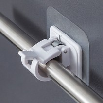 2개입 ABM 브라켓 무타공 욕실 커튼봉 용품 블라인드 안뚫어 커튼레일 화이트 걸이, 본품