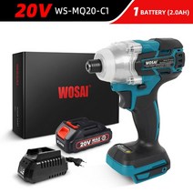 dcf887p2a 임팩드릴 WOSAI-MT 시리즈 20V 무선 전동 스크루 드라이버 155NM 브러시리스 모터 전기 임팩트, 01 WS-MQ20-C1_01 EU