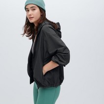 유니클로 포켓터블 UV컷 파카 필라테스 집업 초경량 등산 재킷 후드 블랙