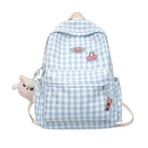 잔스포츠 백팩 여자 학생 가방 여행용백팩 패션 숙녀 귀여운 격자 배낭 여성 Kawaii 노트북 새 가방 대학