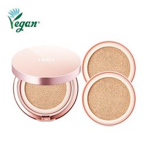 아이소이 본사직영 스킨케어 비건 쿠션 SPF38 PA++21호세트본품1개+리필2개 888481, 1.MK003