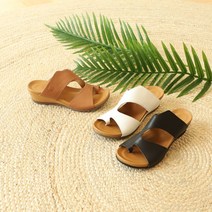 지쎄 양가죽수제화 쉬크미 쪼리웨지샌들 뮬 슬리퍼 4cm 조리샌들3color플립플랍