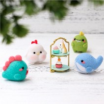 양모펠트 니들펠트 양모 인형 만들기 재료 키트 DIY 세트 - 동글동글 친구들, 공구 003_K-0325 3구 바늘
