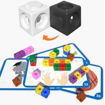 Tsintnl 유치원생교구세트 연결큐브 초등 수학 교구 숫자 놀이 넘버블럭스 numberblocks 매쓰링크 117PCS