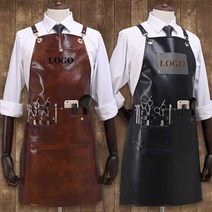 미용앞치마 헤어숍 미용실 애견미용 가죽 디자이너, 멋진 검정색 가죽 브랜드 .