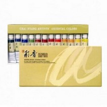 위dkai_알파색채 채향 동양화 물감세트 15ml 12 한국화 학원 학습용 그림 수업용 미술 교육용 학교 미술용♥yum, ♥yomnomnom, ♥Moringstar♥