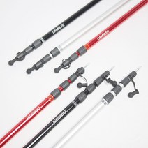 타프폴대 경량 슬라이드 폴대 실타프 슬라이딩 폴 3단 230cm 실버, 블랙, 1개