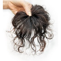 센스모드니 인모 웨이브 볼륨 정수리 부분가발 여자 정수리 가발, 자연갈색