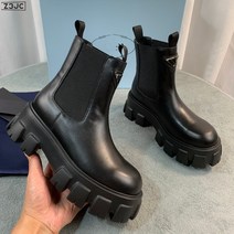 Z3JC 여성 통굽 앵클부츠 키높이 싱글 부츠 패션 여성 워커