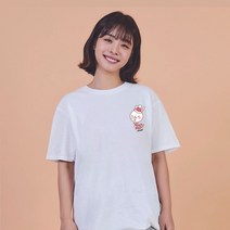 키밍 성탄절 메리 크리스마스 토끼 그래픽 겨울 여자반팔코디-72394EA