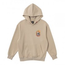 VOLCOM 스켈레톤 오버핏 후드 티셔츠 베이지