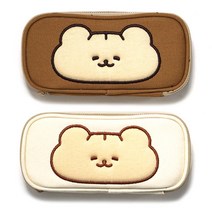 달콩팬시 햄치 펜 파우치, 베이지
