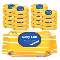 붕어빵 물티슈 데일리랩 네이처 평량 45gsm 캡형, 80매, 20개