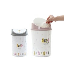 포레스트 예쁜 휴지통 사무실 화장실 미니 중형 대형쓰레기통, 6호(색상랜덤)