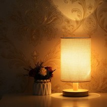 LED 거울 스탠드 전자시계 충전기 테이블 램프 침실 장식 충전식 패브릭 전등갓 독서등 침대 옆 거실 조명 기구 선물, A3_USB Touch Charge | CN