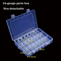 6-36 격자 구획 플라스틱 저장 상자 보석 귀걸이 구슬 나사 홀더 케이스 네일 아트 라인석, 24 gird fixde, 24 gird fixde