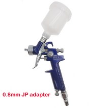 Wenxing 0.8mm / 1.0mm 노즐 H-2000 전문 HVLP 초경량 페인트 스프레이 건 에어 브러시 페인팅 자동차 그래, 01 0.8mm JP adapter, 01 0.8mm JP adapter