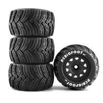 바퀴 알씨 카 RC CAR 휠 1/8 트러기 몬스터 트럭 레이싱 빅풋 림 허브 타이어 자동차 트랙사스 서밋 E레보 호바오 HPI 아르마 타미야 교쇼 HSP YOSKD, 4pcs p03