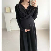 바스트 꼬임 임산부 셀프 만삭촬영 주수 사진 임부복 롱원피스 드레스 피로연 돌잔치
