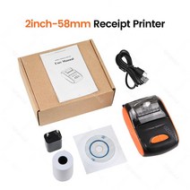 소기업용 미니 휴대용 감열식 블루투스 POS 프린터 58mm 무선 영수증 모바일, 01 Standard_02 미국 플러그