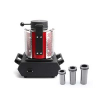 용광로 소형 용해로 금 은 구리 용해 인덕션 기계, 3kg 블랙스크린 220V 슈트 세트