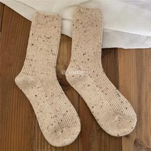 스커트 니트 여성 보온 여자 IOULOR 두꺼운 점사 캐시미어양말