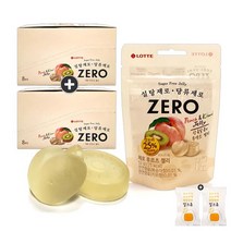롯데 제로 후르츠젤리(52g x 8봉입) 2통(+밀크츄 2개포함), 1세트