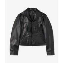 AMI 여성 바이커 가죽 재킷 - 블랙 / FJK212LH0001001 BIKER LEATHER JACKET FJK212LH0001001SS23 297668